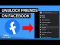 How To Unblock People On Facebook