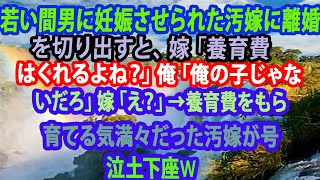 【修羅場】若い間男に妊娠させられた汚嫁に離婚を切り出すと、嫁「養育費はくれるよね？」俺「俺の子じゃないだろ」嫁「え？」→養育費をもらって育てる気満々だった汚嫁が号泣土下座【スカッとする話】【スカッと】