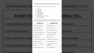 Animal Cell Vs Plant Cell Interactive Comparison