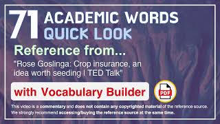 71 Academic Words Quick Look Ref from \