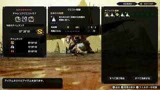 【MHRise】チャレンジクエスト07 ヘビィボウガン ソロS 7'28\