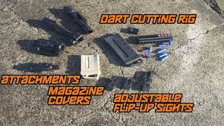 Too much NFStrike NERF loot. || Attachments/Mag Covers/Flip Sights/Dart Cutter | Walcom S7