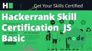 Hackerrank skill certification basic javascript #hackerrank #01 #2023