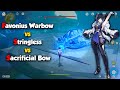 Yelan's best f2p weapon | Favonius Warbow vs Stringless vs Sacrificial Bow damage comparison