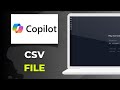How to upload a CSV file to Microsoft Copilot