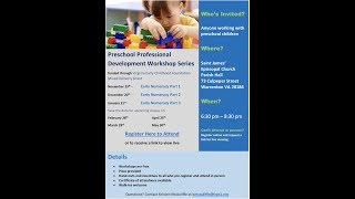 PreSchool Professional Development Workshop
