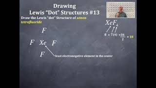 Bonding 25: Drawing Lewis "Dot" Structures #13 Xenon tetrafluoride