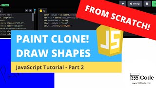 Paint Clone with Javascript Part 2 - Javascript Tutorial Draw Shapes!