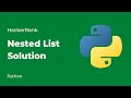 Python HackerRank Solutions: Nested Lists