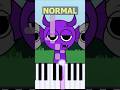 Durple Theme (Incredibox Sprunki Retake) | Normal Vs Horror on piano