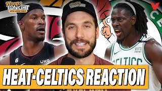 Celtics-Heat Reaction: Jayson Tatum, Jaylen Brown lead Celtics over Heat | Hoops Tonight