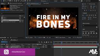 After Effects Tutorial | How to Make videos show through Text Track Matte | Adobe Master Class