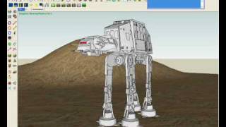 AT-AT　SketchUp simulation　(sketchyphysics 3x)