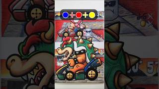 Coloring Bowser and Toad with Only 3 Colors! #bowser #mariobros #mario #toadette #colormixing #howto