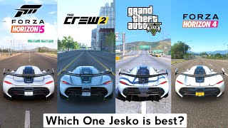 Koenigsegg Jesko Sound & Top Speed - Forza Horizon 5 vs Forza Horizon 4 vs The Crew 2 vs GTA 5