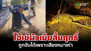 จระเข้ผัวเมียสิ้นฤทธิ์ ถูกจับได้เพราะเสียงหมาเห่า | อมรินทร์อัปเดต