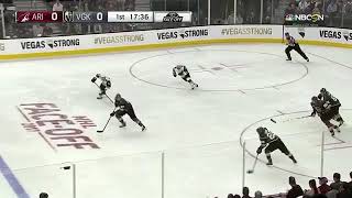 First ever NHL game the Vegas Golden Knights get the first goal