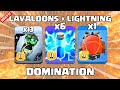 LAVALOONS + LIGHTNING+ BLIMP = OVERPOWERED ATTACK AT TH 16 BEST ATTACK STRATEGIES CLASH OF CLANS