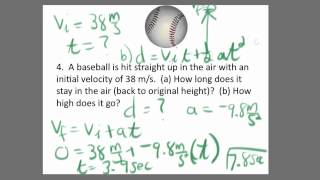 Physics: Kinematics Practice Video