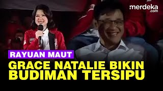 Rayuan Maut Grace Natalie Bikin Budiman Sudjatmiko Tersipu di Kopdarnas PSI