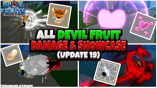 All Devil Fruit Damage and Showcase (600 Mastery) - Blox Fruits Update 19 Valentine