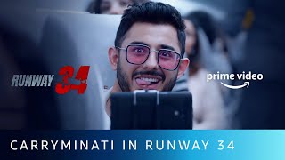 @CarryMinati  Roasts In Airplane ✈️ | Comedy Scene | Runway 34 | Amazon Prime Video