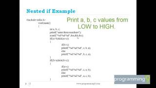 SELECTION STATEMENTS C Programming Video Tutorials
