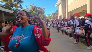 DSU Homecoming  2024 Tunnel Approaching Storm Marching Band