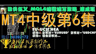 Mql4编程编写_mt4ea_中级速成班课程_柒侠伍义 第6集 简单编写EU_UC对冲EA