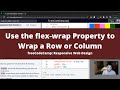 Use the flex wrap Property to Wrap a Row or Column (CSS Flexbox) freeCodeCamp tutorial