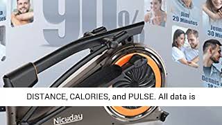 Niceday Elliptical Machine, Cross Trainer with Hyper-Quiet Magnetic Driving System, 16 Resistance