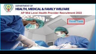 HMFW Dept, AP Mid Level Health Provider Recruitment 2022| 1681 Post | Full details | Notification