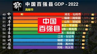 2022中国百强县GDP排行，昆山破5千亿，蝉联冠军！