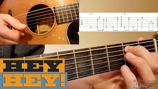 "Hey Hey" - Fingerstyle BLUES Guitar Lesson with TAB