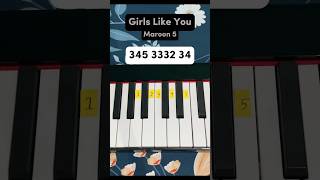 Girl’s Like You - Maroon 5 (Piano Tutorial) #music #shorts