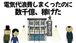 【アニメ】無駄に電気代かかることしまくったのに、数千億稼げてしまうやつ