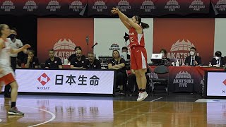 三井不動産カップ 2022(千葉大会)バスケットボール女子日本代表国際強化試合 AKTSUKI FIVE女子日本代表 VS トルコ代表 江村優有選手①2022.6.18(土)(千葉ポートアリーナ)