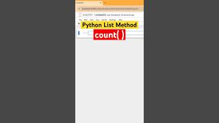 Python List Method .count()#python #programming #codingforbeginners