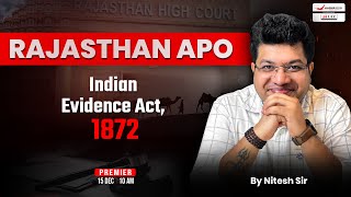 Indian evidence act 1872 for Rajasthan APO by Nitesh Sir