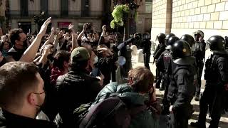 Protests against bar and restaurant shutdown in Barcelona