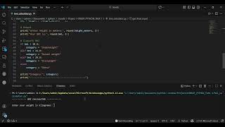 OIBSIP Python Task 1 - BMI Calculator | Oasis Infobyte Internship Project | Python Beginner project