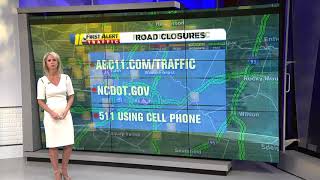 Roads closed across the Triangle by flooding, downed trees from Tropical Storm Michael