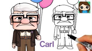 How to Draw Carl Fredricksen 🎈Pixar's Up \u0026 Dug Days