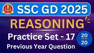 SSC GD 2025 | SSC GD 2025 Practice Set - 17 | SSC GD 2025 Reasoning | #sscgd #topclasses