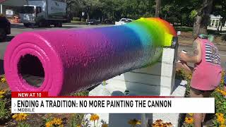 City of Mobile no longer issuing permits to paint the Midtown cannon - NBC 15 WPMI