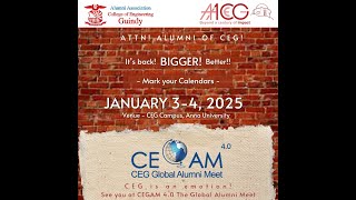 CEG Global Alumni Meet 4.0 - Jan 3 \u0026 4 2025 - Teaser Video