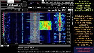 Shortwave Broadcast station, North Korea, Voice of Korea, 9435 kHz, AM, 26 January, 2025 1500 UTC