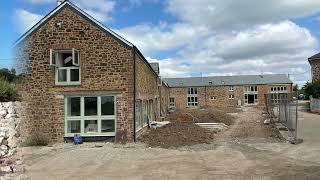 Wrenwood Renovations -Tredown Barns 79 - garage building studwork and front gardens continue