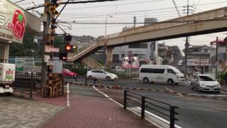 筑豊電鉄 通谷駅 踏切 a railroad crossing