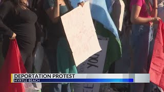 'We're not criminals': Protesters gather in downtown Myrtle Beach
